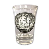 Schnapsgläser mit Metallschilder